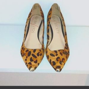 Sole Society Leopard Shoes Pumps Heels Size 10